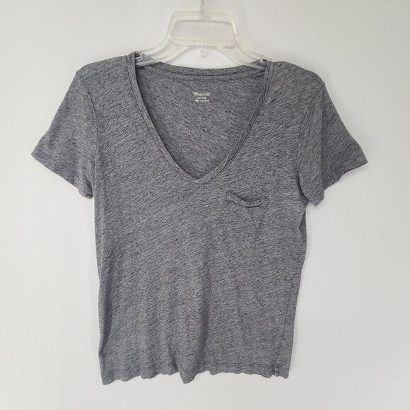 Madewell Tops - Madewell Women's Whisper Cotton V Neck Short Sleeve T Shirt Gray Size XS